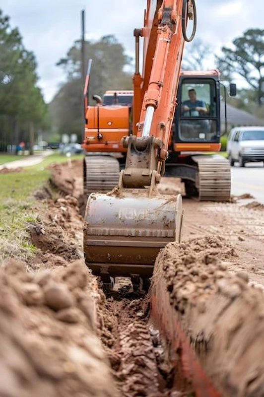 Empresa que faz terraplanagem Imagem ilustrativa de Empresa que faz terraplanagem